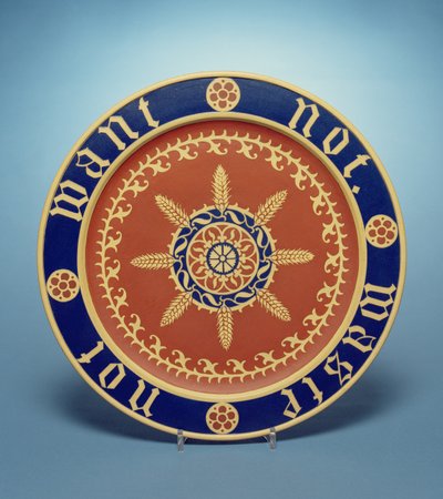 Piatto di pane Minton (ceramica) da Augustus Welby Northmore Pugin